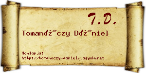 Tomanóczy Dániel névjegykártya