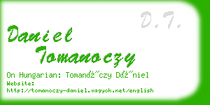 daniel tomanoczy business card